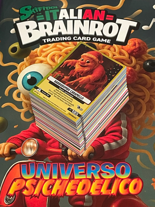 Lotto di 100 Cards TUTTE DIVERSE Italian Brainrot “Universo Psichedelico” Skifidol